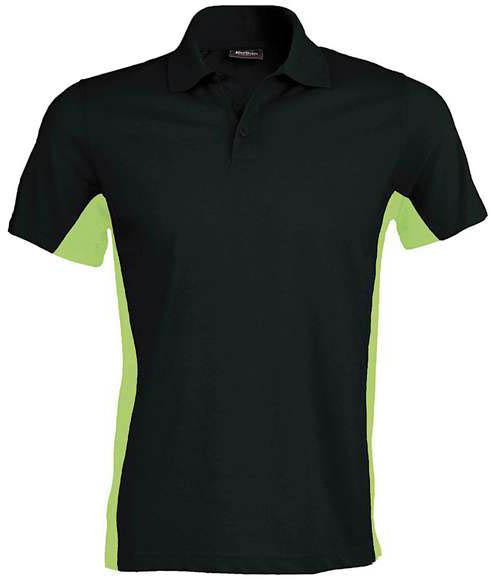 Kariban Flag - Short-sleeved Two-tone Polo Shirt - black