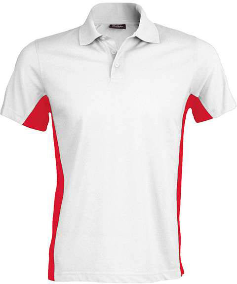 Kariban Flag - Short-sleeved Two-tone Polo Shirt - Weiß 