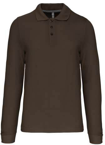 Kariban Men's Long-sleeved Polo Shirt - Kariban Men's Long-sleeved Polo Shirt - Forest Green