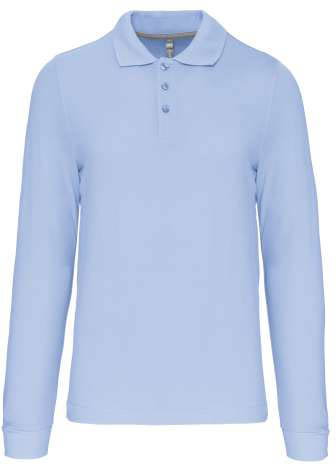 Men's long-sleeved piqué knit polo shirt - Kariban