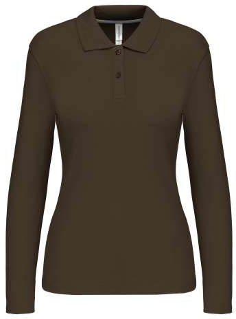 Kariban Ladies' Long-sleeved Polo Shirt - Grün
