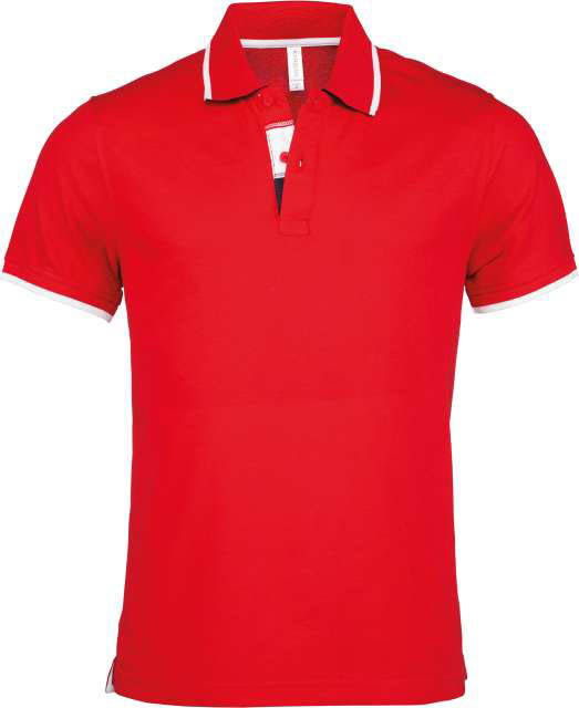 Kariban Men's Short-sleeved Polo Shirt - Kariban Men's Short-sleeved Polo Shirt - Cherry Red
