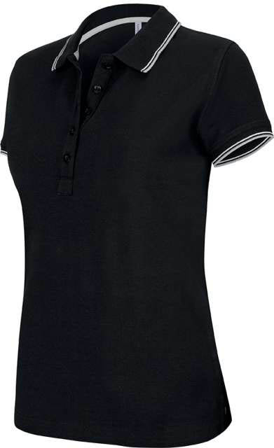 Kariban Ladies' Short-sleeved Polo Shirt - schwarz