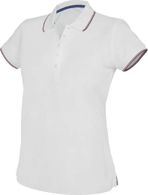 Kariban Ladies' Short-sleeved Polo Shirt - biela