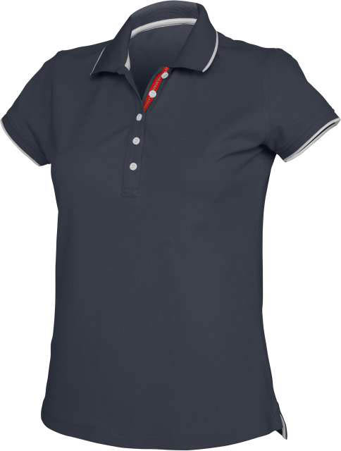 Kariban Ladies' Short-sleeved PiquÉ Knit Polo Shirt - modrá
