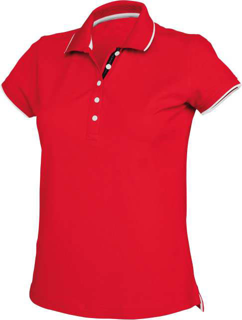 Kariban Ladies' Short-sleeved PiquÉ Knit Polo Shirt - Rot