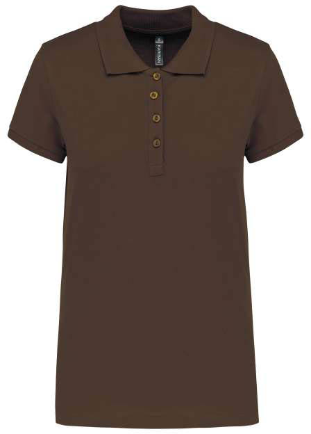 Kariban Ladies’ Short-sleeved PiquÉ Polo Shirt - hnedá