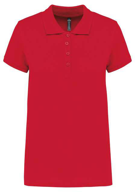 Kariban Ladies’ Short-sleeved PiquÉ Polo Shirt - Kariban Ladies’ Short-sleeved PiquÉ Polo Shirt - Cherry Red