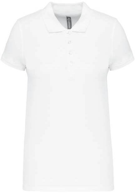 Kariban Ladies’ Short-sleeved PiquÉ Polo Shirt - biela