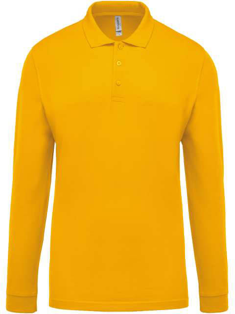 Kariban Men's Long-sleeved PiquÉ Polo Shirt - žlutá