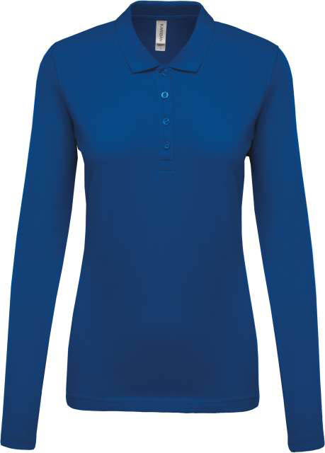 Kariban Ladies’ Long-sleeved PiquÉ Polo Shirt - Kariban Ladies’ Long-sleeved PiquÉ Polo Shirt - Royal