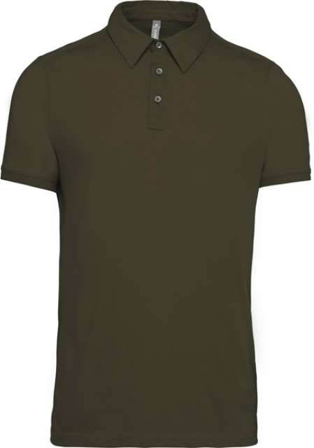 Kariban Men's Short Sleeved Jersey Polo Shirt - Kariban Men's Short Sleeved Jersey Polo Shirt - Military Green