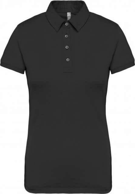 Kariban Ladies' Short Sleeved Jersey Polo Shirt - černá