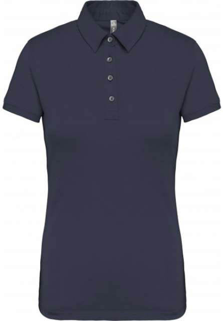 Kariban Ladies' Short Sleeved Jersey Polo Shirt - Kariban Ladies' Short Sleeved Jersey Polo Shirt - Navy