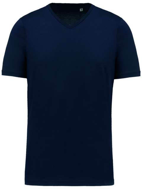 Kariban Men's Supima®  V-neck Short Sleeve T-shirt - modrá