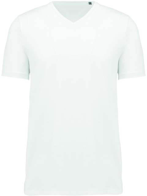 Kariban Men's Supima®  V-neck Short Sleeve T-shirt - bílá