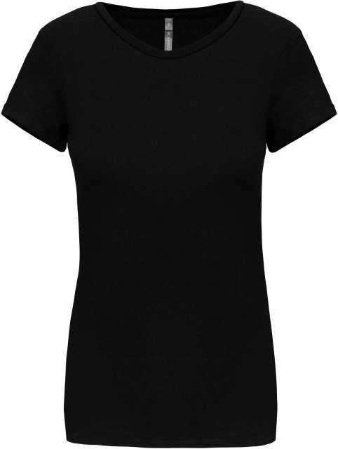 Kariban Ladies' Short-sleeved Crew Neck T-shirt - černá
