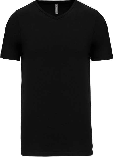 Kariban Men's Short-sleeved V-neck T-shirt - černá