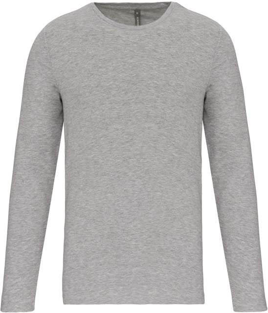 Kariban Men's Long-sleeved Crew Neck T-shirt - grey