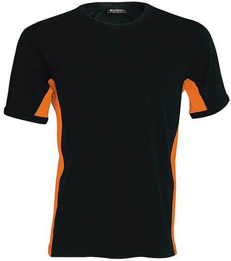 Kariban Tiger - Short-sleeved Two-tone T-shirt - schwarz