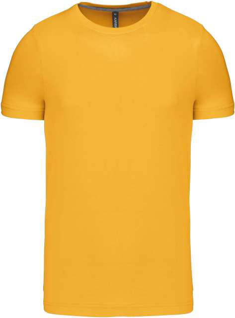 Kariban Short-sleeved Crew Neck T-shirt - žltá