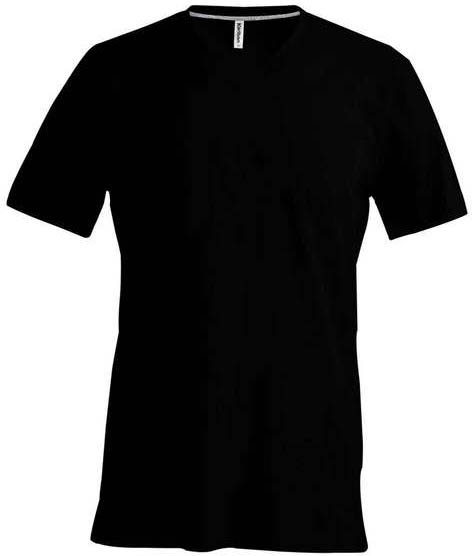 Kariban Men's Short-sleeved V-neck T-shirt - čierna