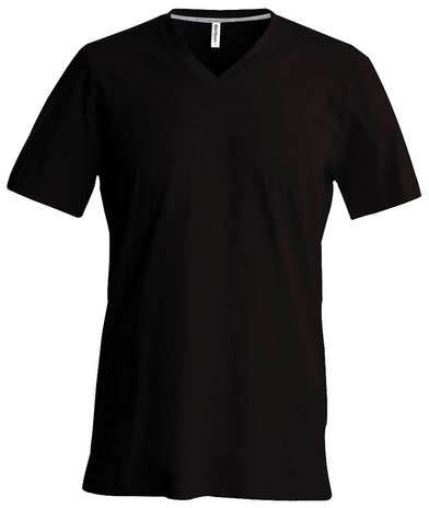 Kariban Men's Short-sleeved V-neck T-shirt - hnedá