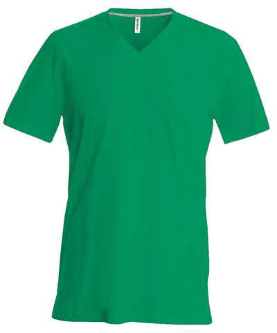 Kariban Men's Short-sleeved V-neck T-shirt - green