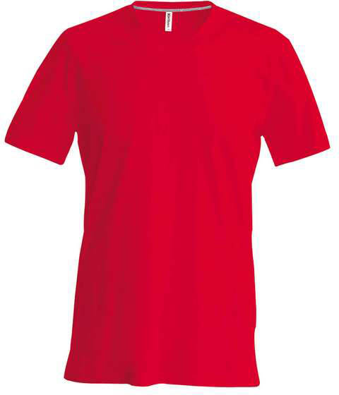 Kariban Men's Short-sleeved V-neck T-shirt - red