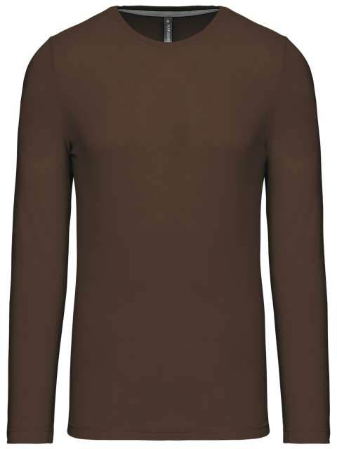Kariban Men's Long-sleeved Crew Neck T-shirt - brown
