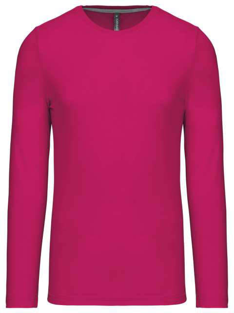 Kariban Men's Long-sleeved Crew Neck T-shirt - pink