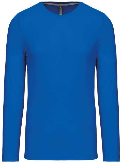 Kariban Men's Long-sleeved Crew Neck T-shirt - blue