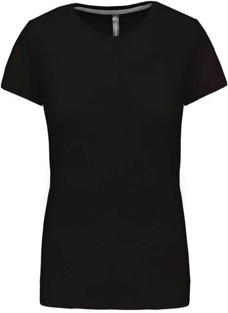 Kariban Ladies' Short Sleeve Crew Neck T-shirt - čierna