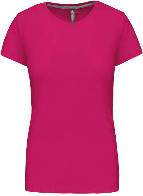 Kariban Ladies' Short Sleeve Crew Neck T-shirt - růžová