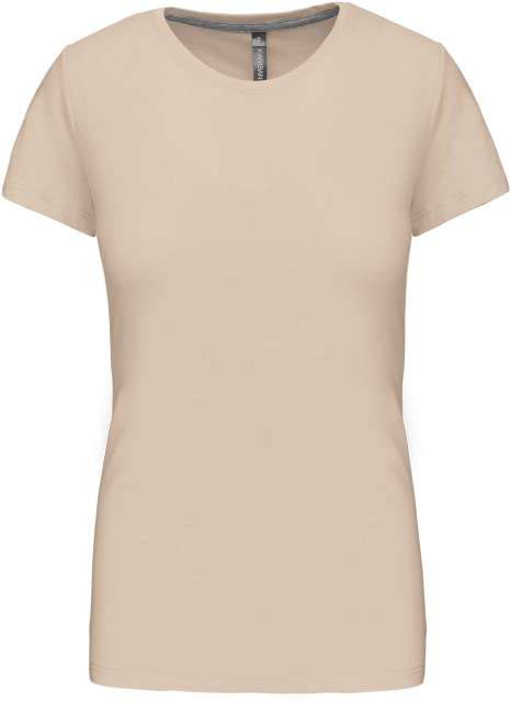 Kariban Ladies' Short Sleeve Crew Neck T-shirt - hnědá