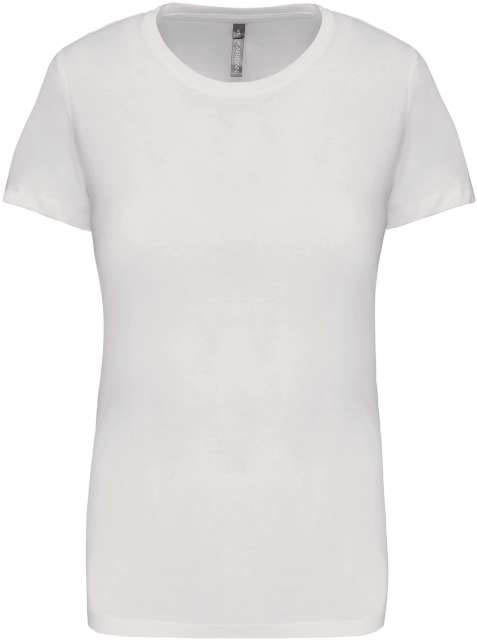 Kariban Ladies' Short Sleeve Crew Neck T-shirt - biela