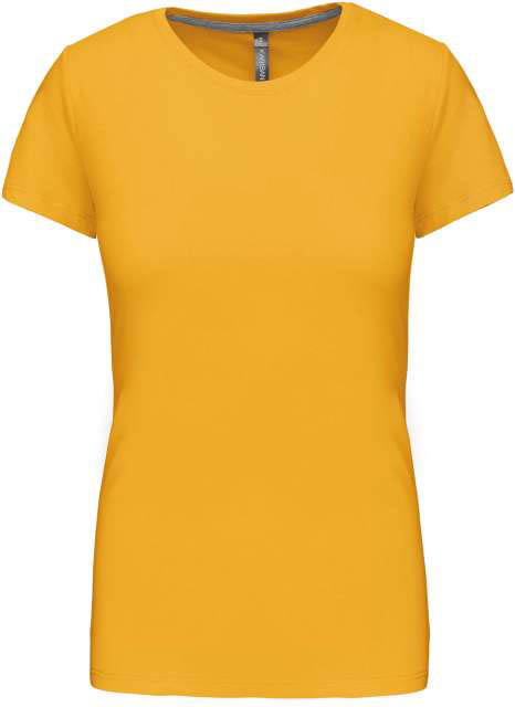Kariban Ladies' Short Sleeve Crew Neck T-shirt - žltá