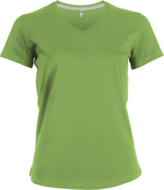 Kariban Ladies' Short-sleeved V-neck T-shirt - Kariban Ladies' Short-sleeved V-neck T-shirt - Lime