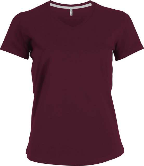 Kariban Ladies' Short-sleeved V-neck T-shirt - Kariban Ladies' Short-sleeved V-neck T-shirt - 