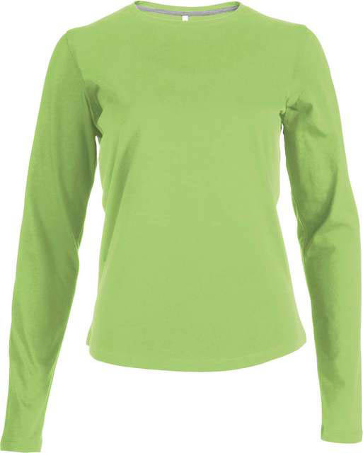 Kariban Ladies' Long-sleeved Crew Neck T-shirt - Kariban Ladies' Long-sleeved Crew Neck T-shirt - Lime