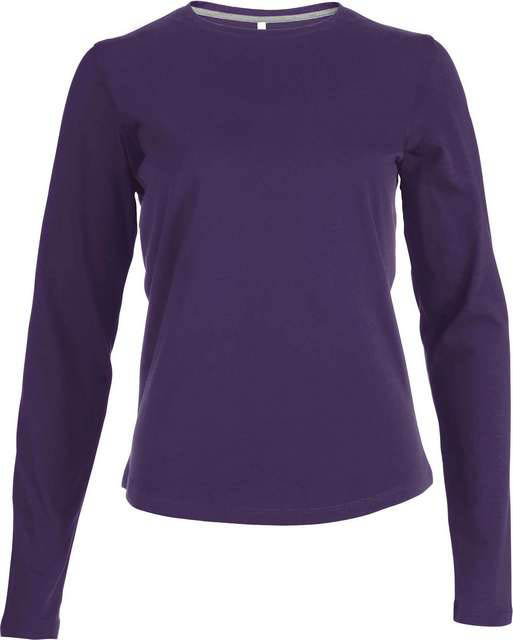 Kariban Ladies' Long-sleeved Crew Neck T-shirt - violet