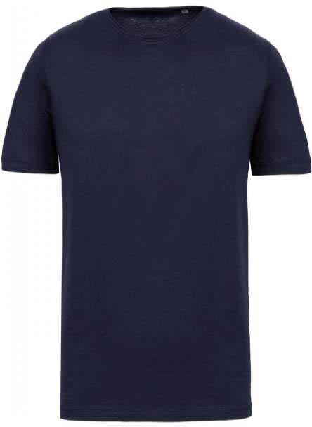 Kariban Men's Short-sleeved Organic T-shirt With Raw Edge Neckline - Kariban Men's Short-sleeved Organic T-shirt With Raw Edge Neckline - Navy
