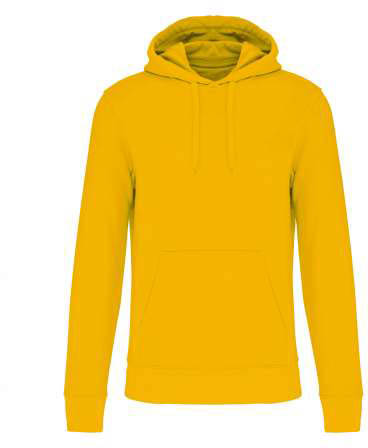 Kariban Men's Eco-friendly Hooded Sweatshirt - žltá