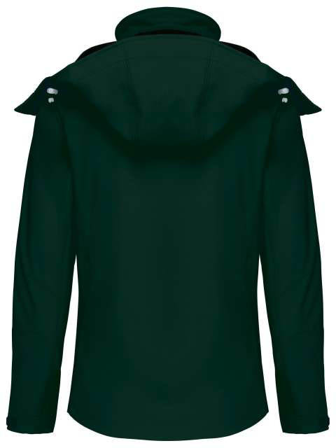Kariban Ladies' Detachable Hooded Softshell Jacket - zelená