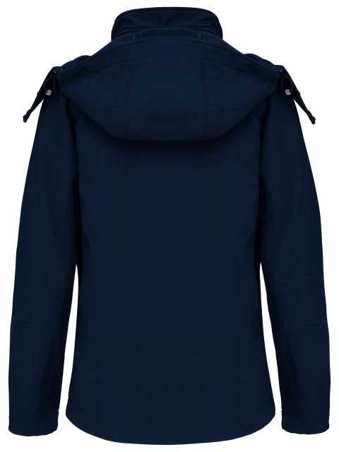 Kariban Ladies' Detachable Hooded Softshell Jacket - modrá