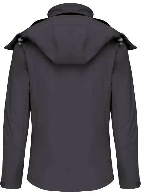 Kariban Ladies' Detachable Hooded Softshell Jacket - grey