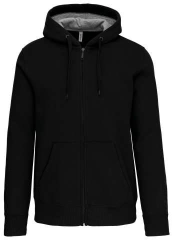Kariban Full Zip Hooded Sweatshirt mikina - černá