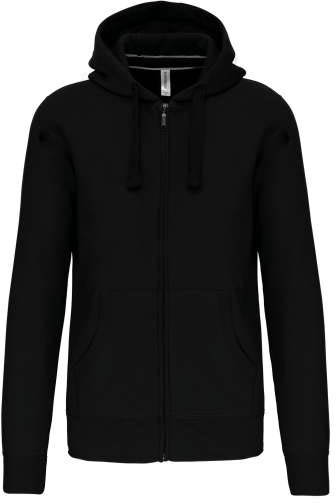 Kariban Men's Full Zip Hooded Sweatshirt - čierna