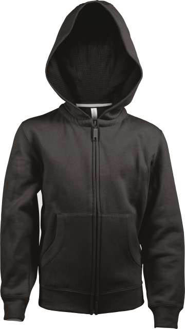 Kariban Kids Full Zip Hooded Sweatshirt - schwarz