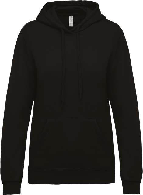 Kariban Ladies’ Hooded Sweatshirt - čierna